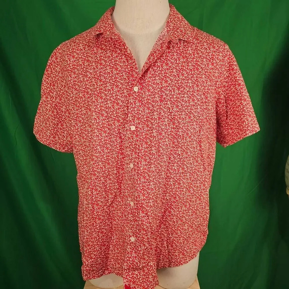 UnTuckit Mens Signature Red Sail Short Sleeve Sweeney‎ Button Down Shirt XXL - Picture 1 of 4